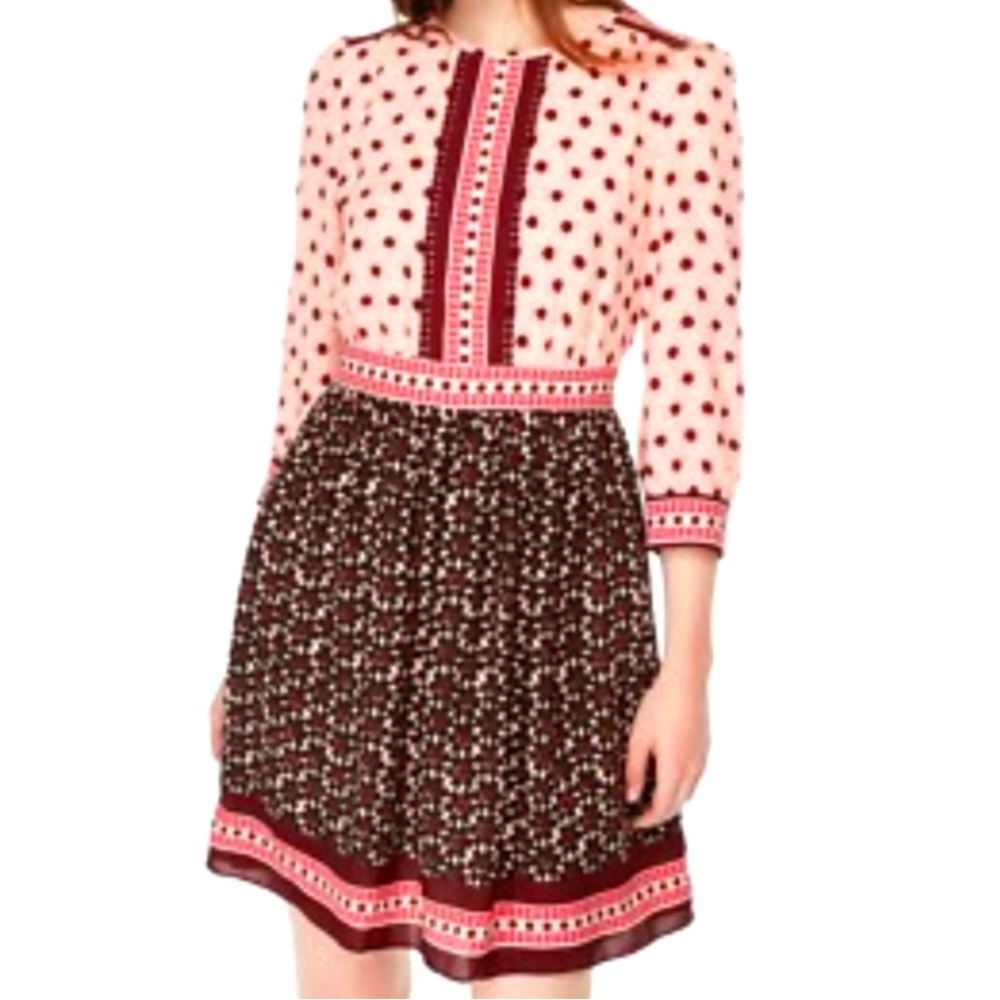 Kate Spade Rambling Roses Floral Tile Mini Dress Pink 6 ASO Pippa Middleton